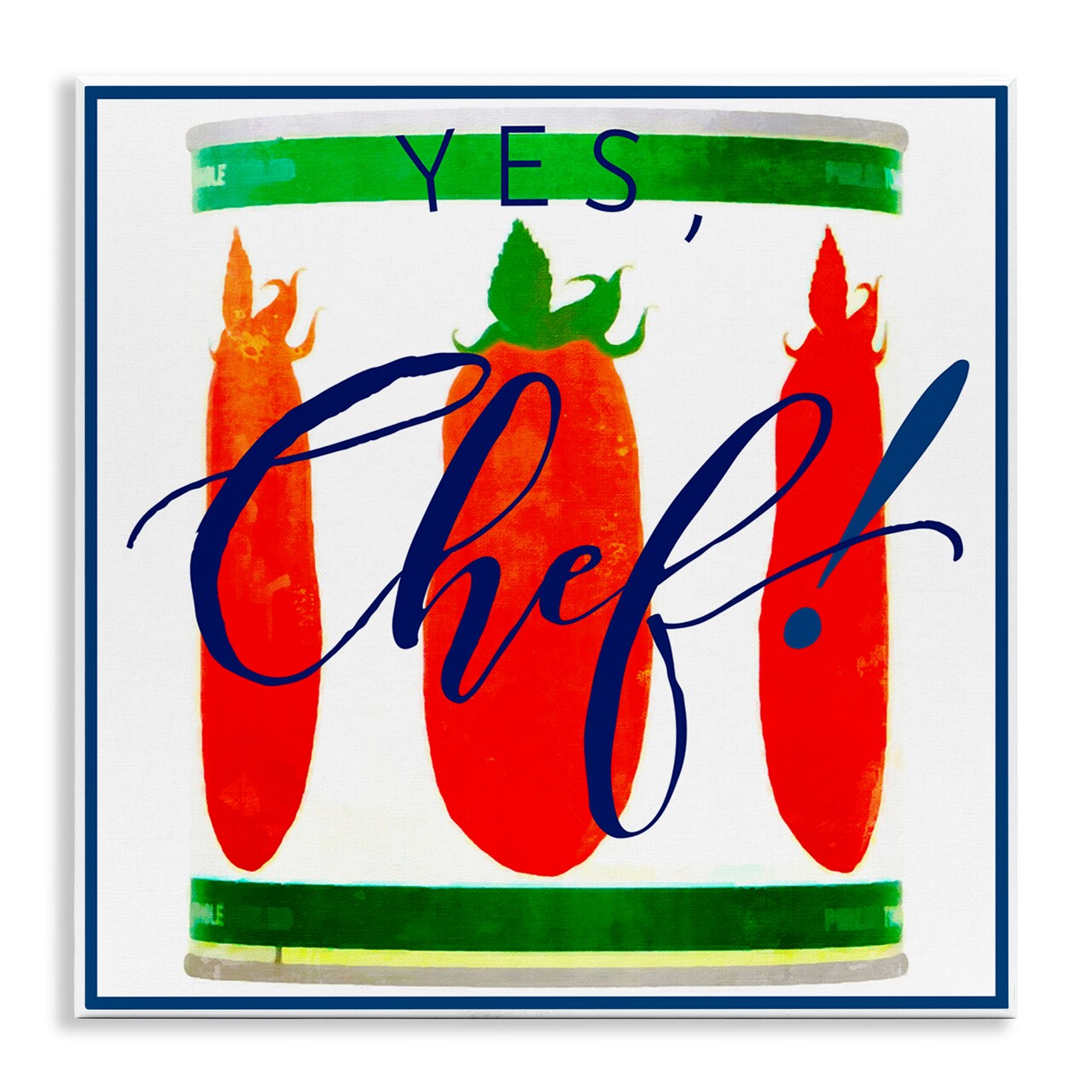 Stupell Industries Yes Chef Canned Goods Wall Plaque Art Design by Graffi*tee Studios